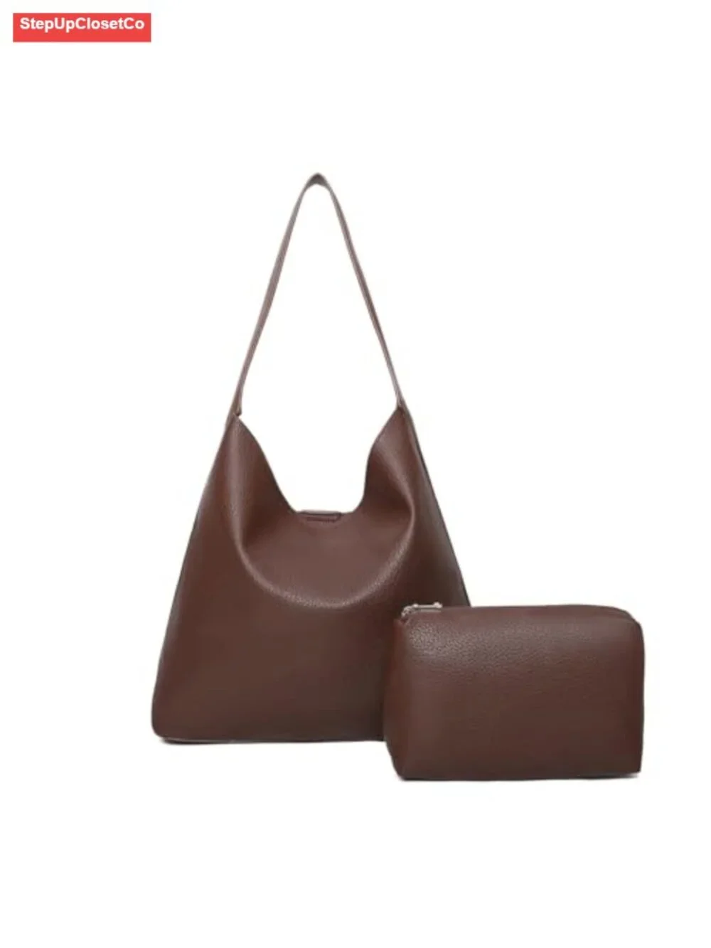 Soft Vegan Leather Hobo Bag Slouchy Shoulder Tote Lightweight Purse Work Travel